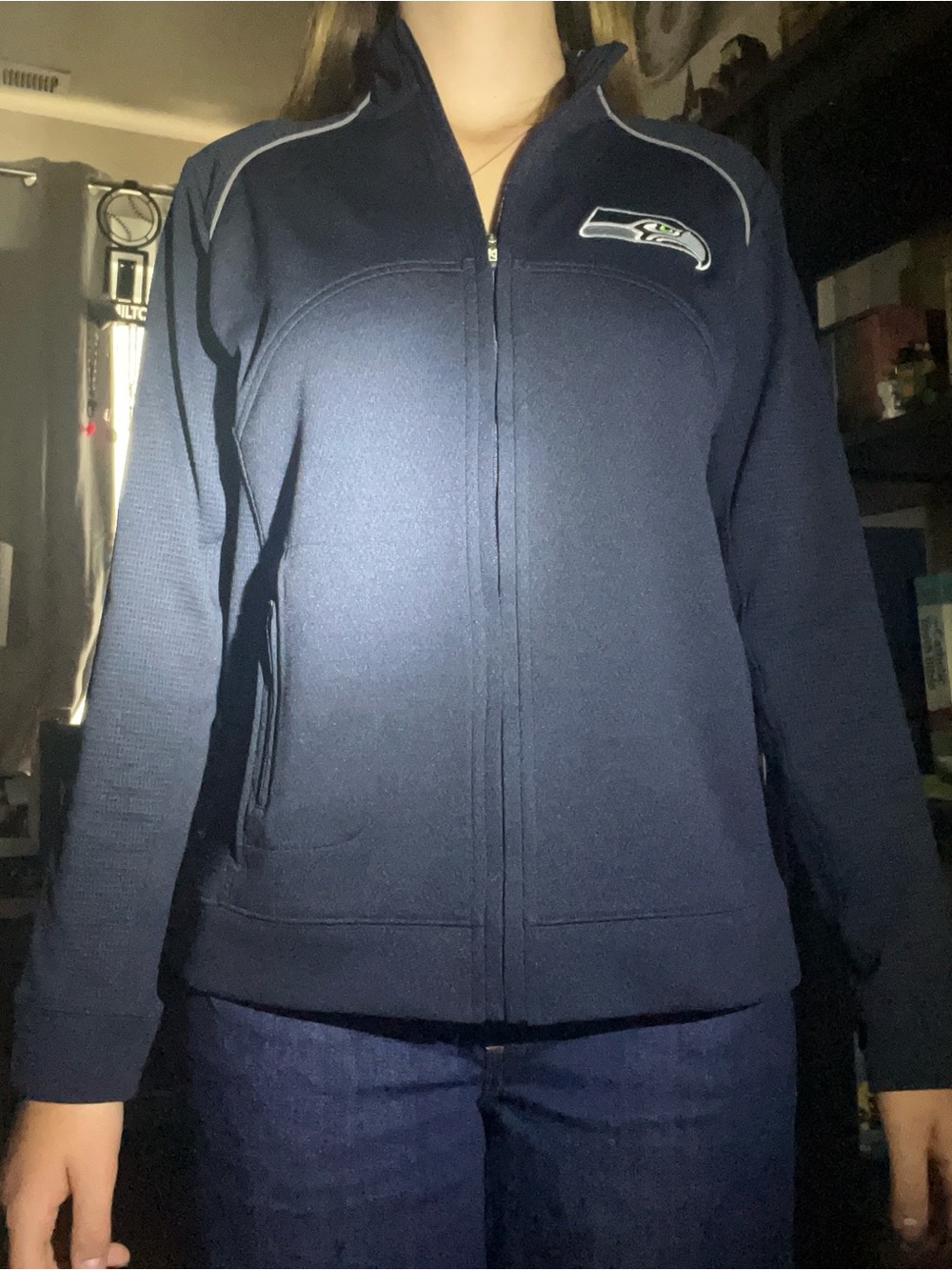 Seattle Seahawks Navy Full-Zip Jacket